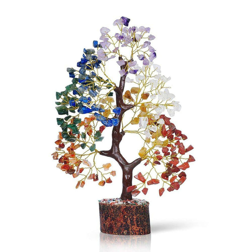 Spiritual Bonsai Tree With Natural Seven Chakra Gemstones