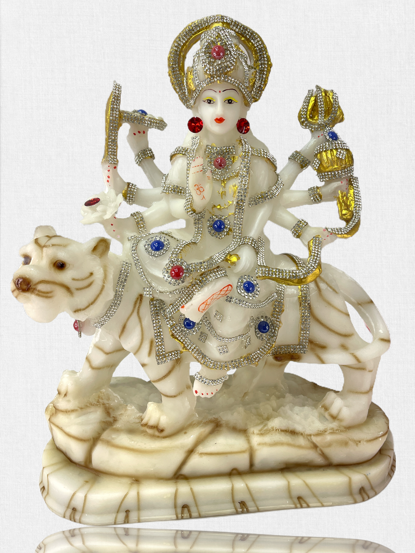 Majestic White Goddess Sri Durga Maa Idol