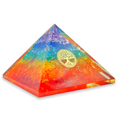 Tree Of Life 7 Chakra Orgone Pyramid