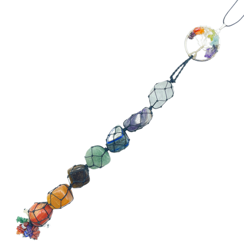 7 Chakra Tumbled Gemstones with Tree of Life