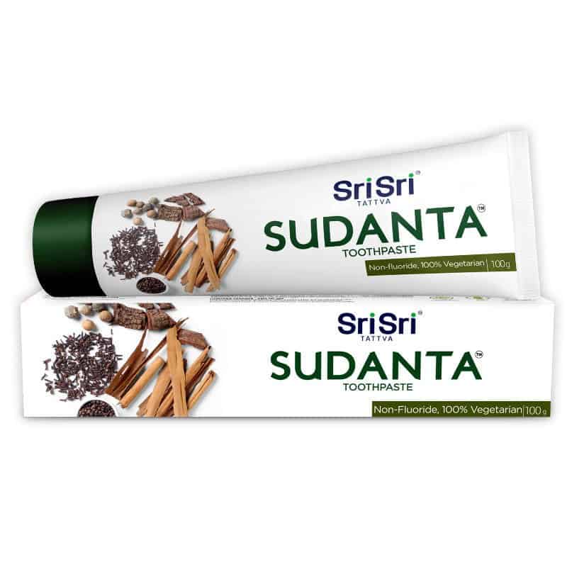 Sudanta Toothpaste – Fluoride-Free – 100% Vegetarian - 100g - Sri Sri Tattva