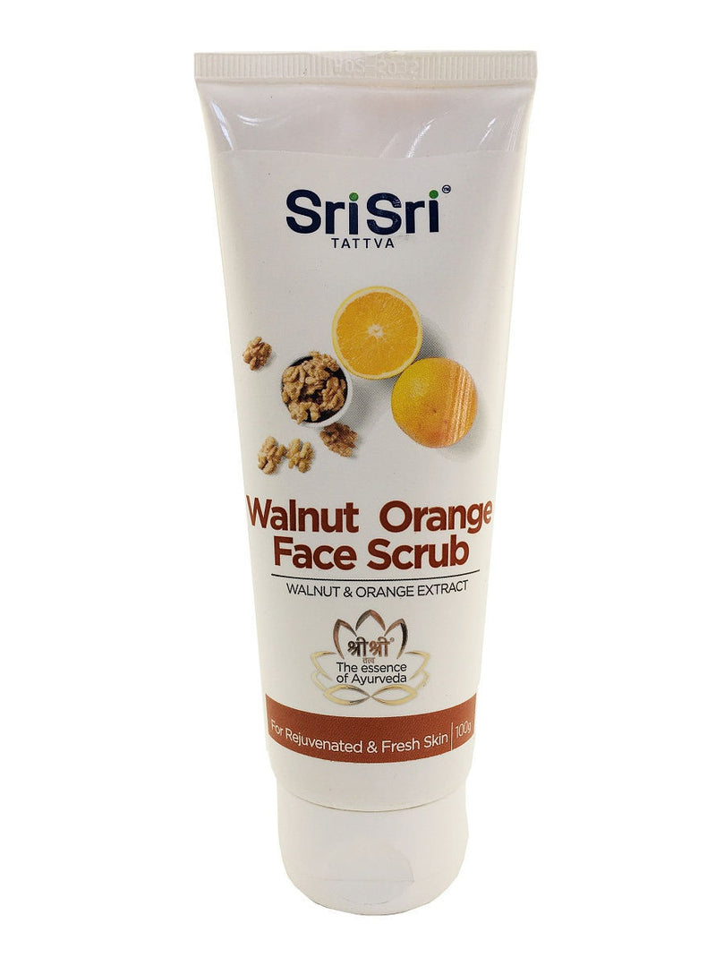 Walnut Orange Face Scrub - For Rejuvenated & Fresh Skin, 100g - Sri Sri Tattva