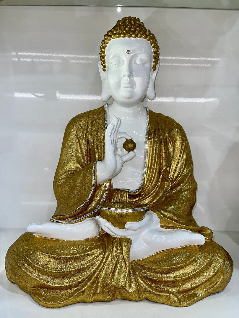 Gold & White Buddha Meditating