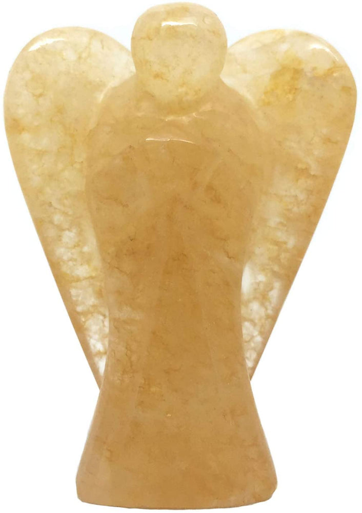 Yellow Aventurine Stone Guardian Angel Statue