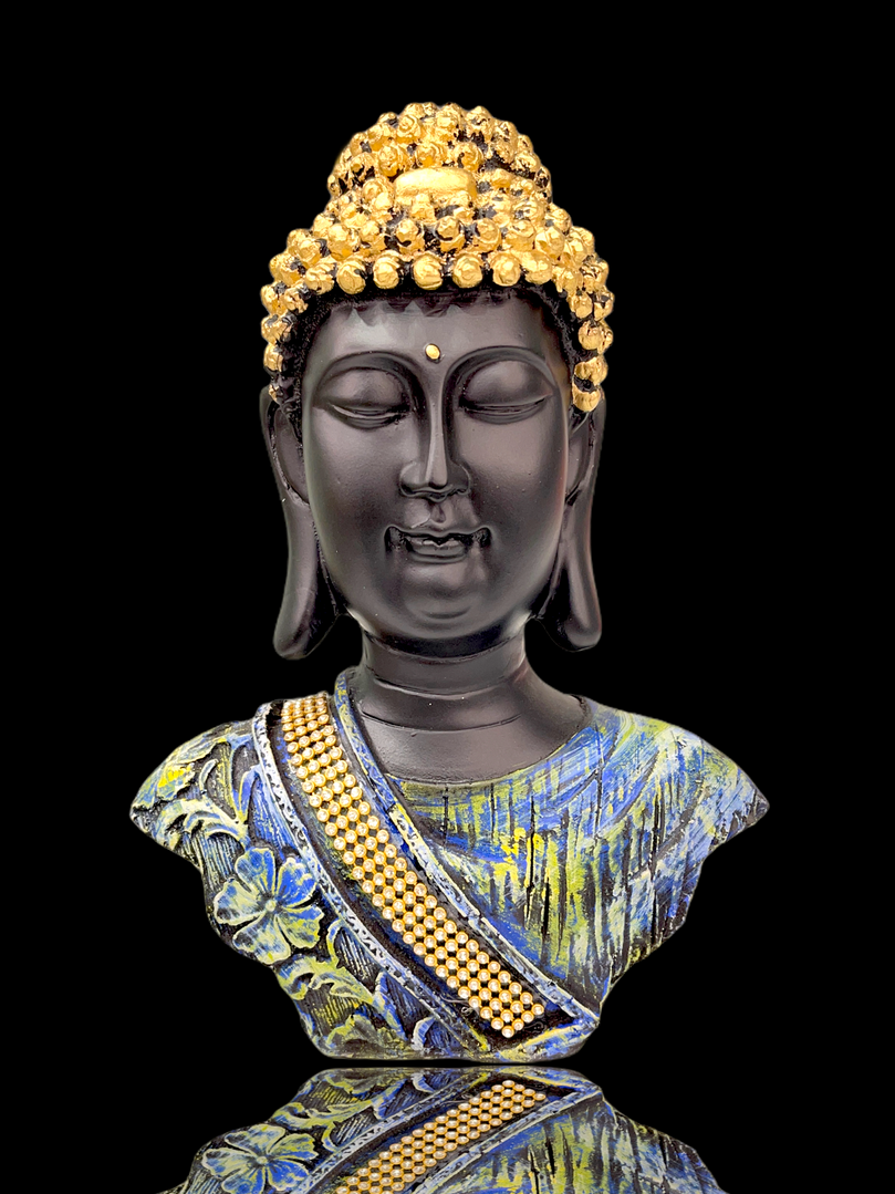 Buddha Head & shoulders Gold studded