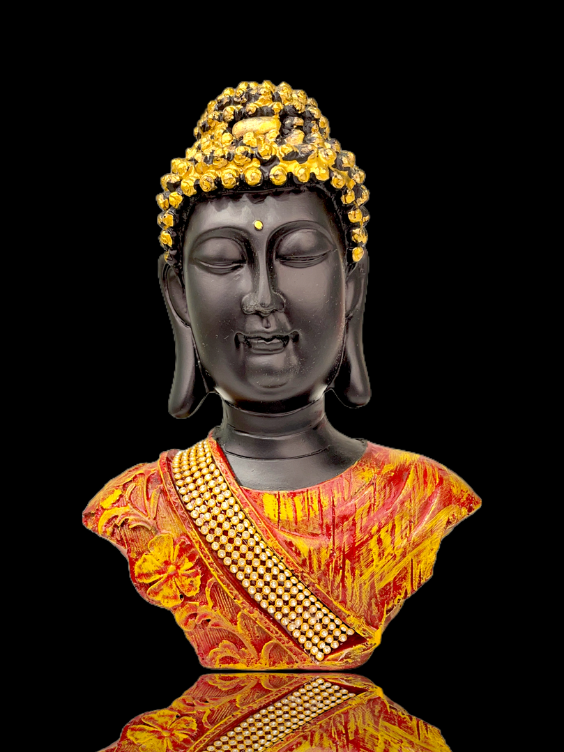 Buddha Head & shoulders Gold studded
