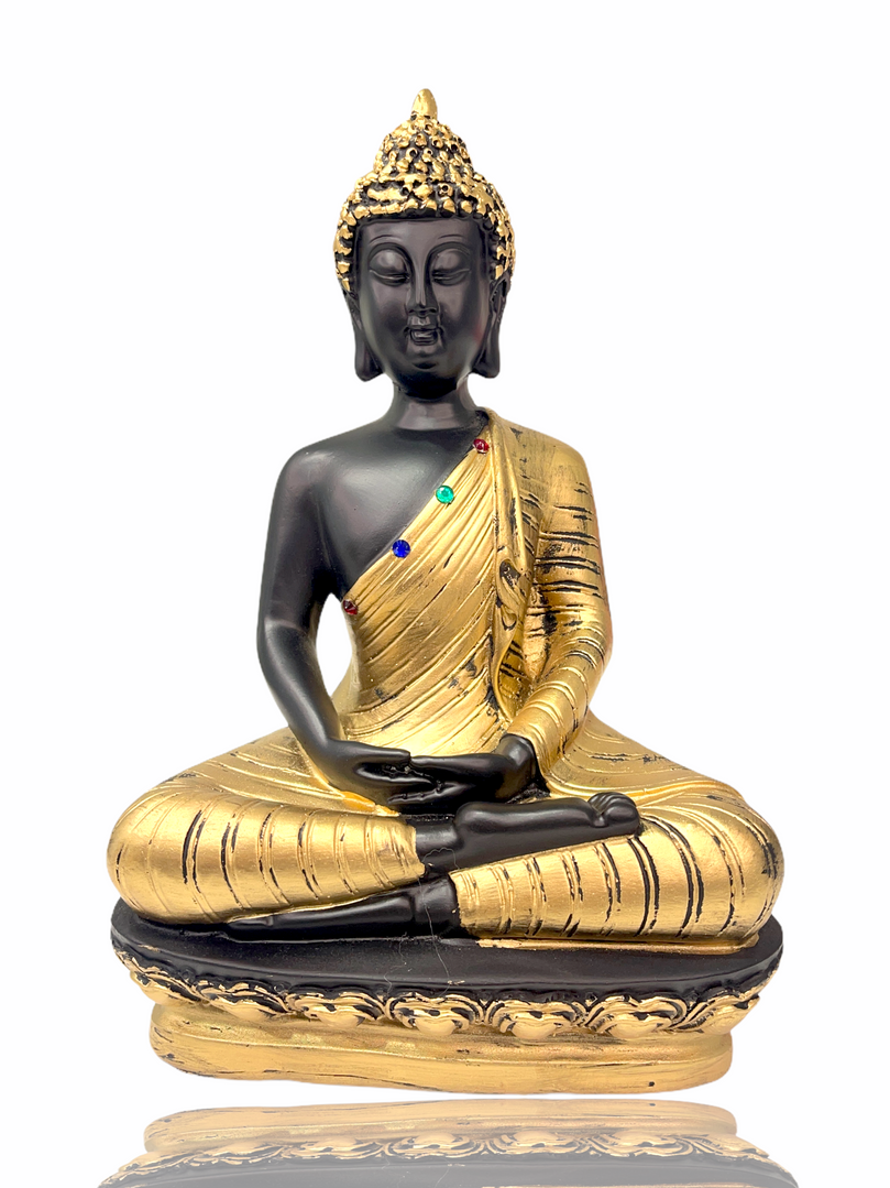 Gold Gem Studded buddha Meditating