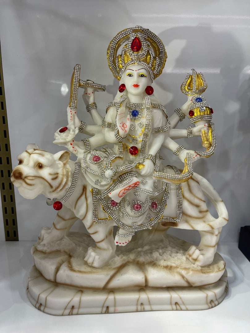 Majestic White Goddess Sri Durga Maa Idol
