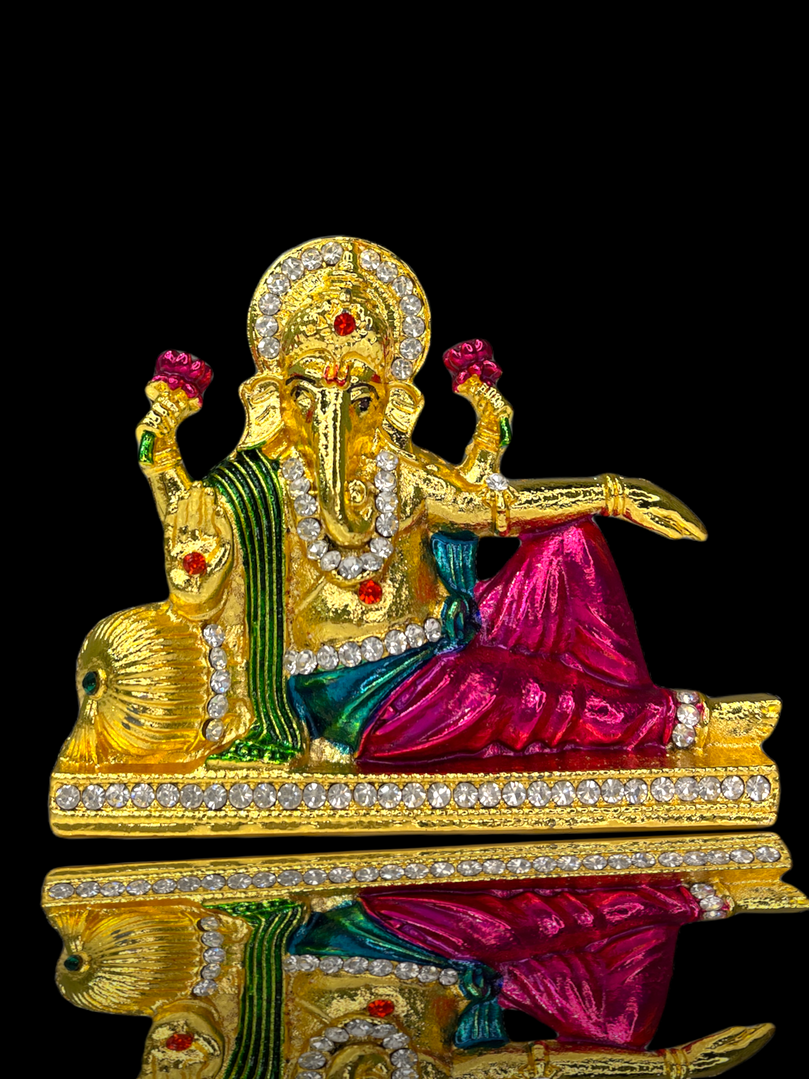Gold Sri Ganesh ji Laying Down