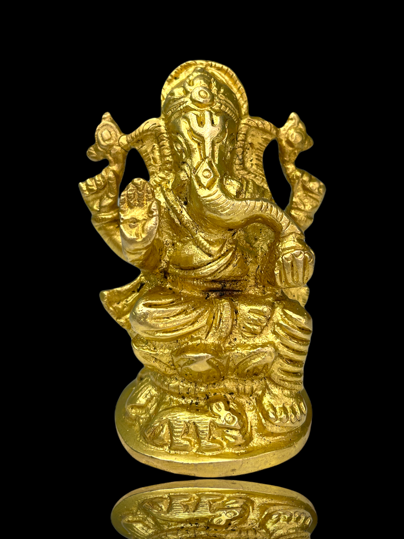 Brass Sri Ganesh ji with Mouse