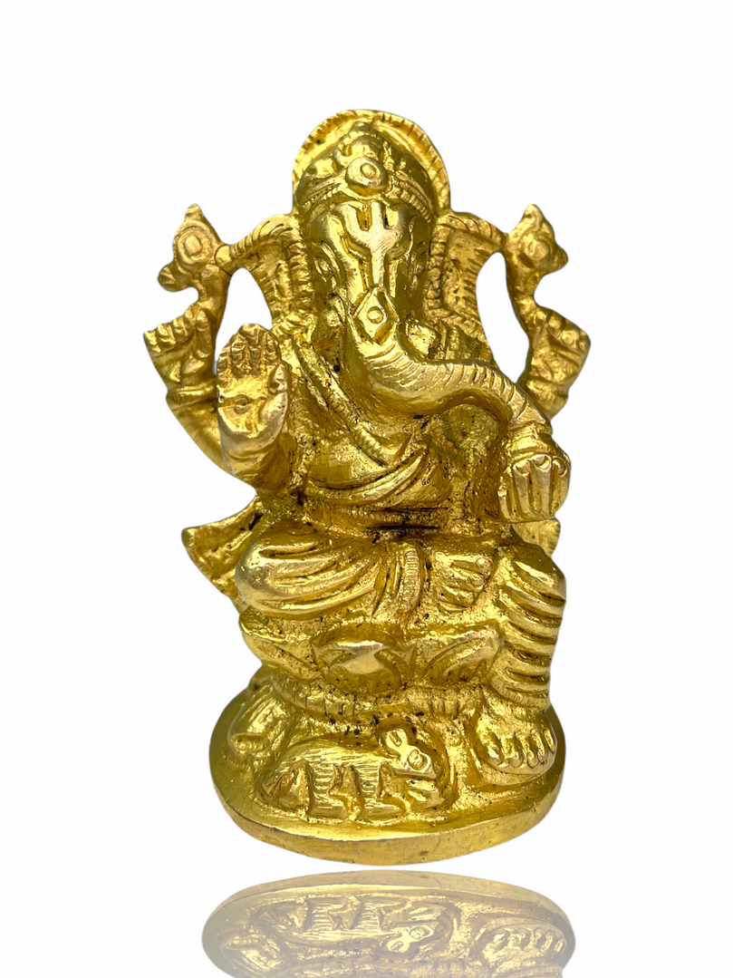 Brass Sri Ganesh ji with Mouse