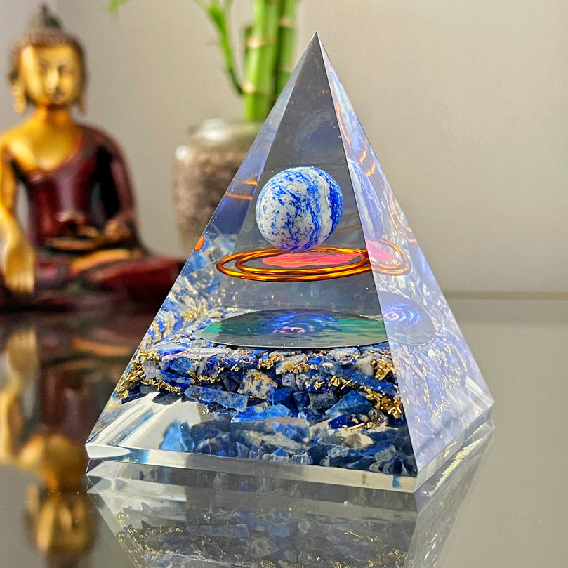 Lapis Lazuli Ball Orgone Pyramid