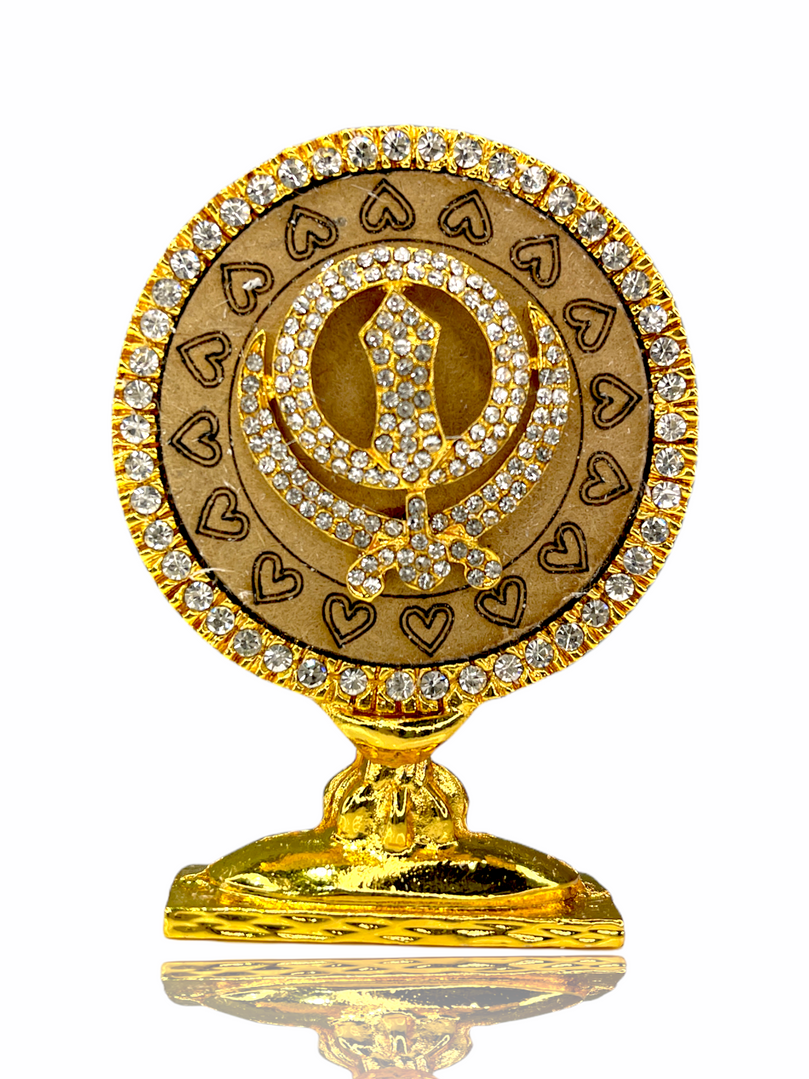 Gold & crystal Studded Khanda