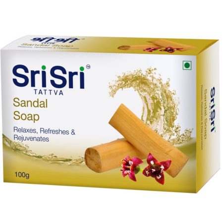 Sandal Soap - Relaxes, Refreshes & Rejuvenates, 100g - Sri Sri Tattva