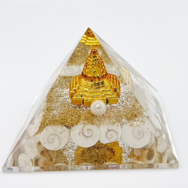 Spiritual Sri Yantra & Gomati Chakra Orgone Pyramid